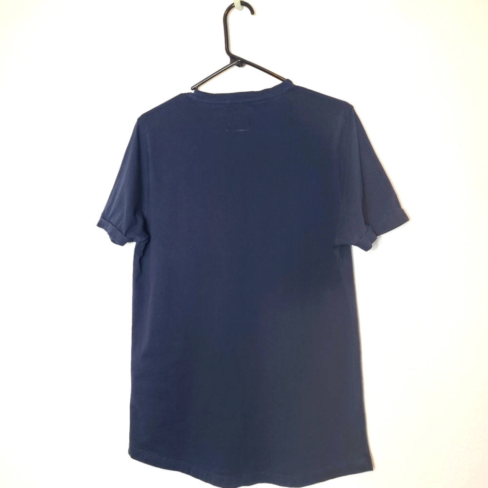 INIMIGO Men's Classic Heart Embroidered Tee Blue - Picture 7 of 7